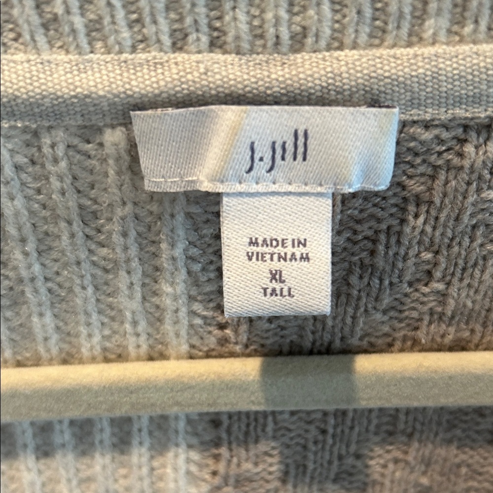 J. Jill Neutral Patchwork Cardigan - image 2